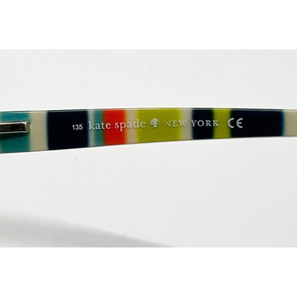 Kate Spade Eyeglasses Womens Brown Teal Lucyann 0X77 Striped 135